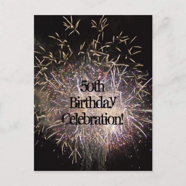 Carte postale Invitation 50e anniversaire (Personn (Devant)