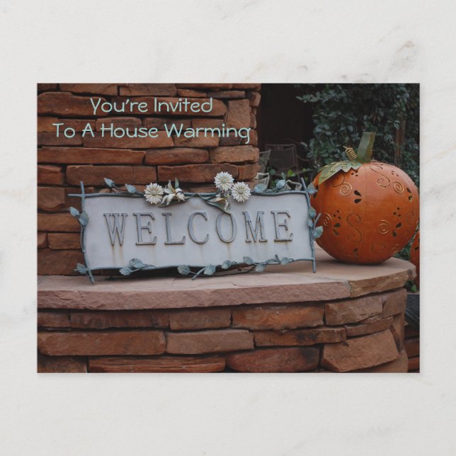 Carte postale Invitation à la maison (Devant)