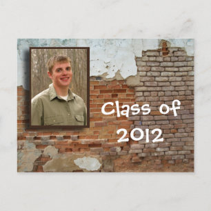 Carte Postale invitation à la maison ouverte - mur en ruines.