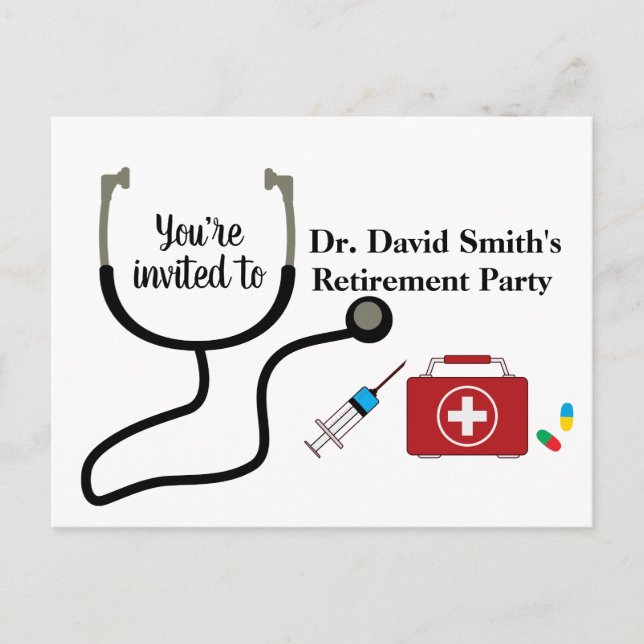 Carte Postale Invitation à la retraite (Devant)