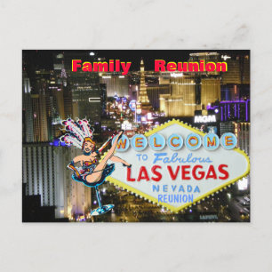 Carte Postale Invitation à la réunion familiale de Las Vegas