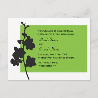Carte Postale Invitation à l'orchidée verte