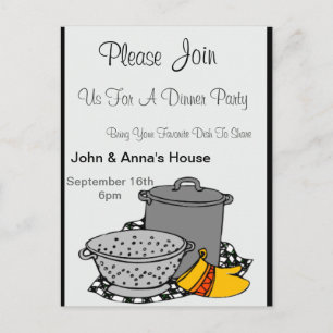 Carte Postale Invitation à un dîner