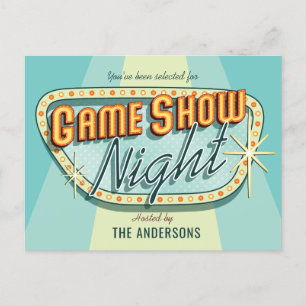 Carte Postale Invitation à une soirée de jeu télévisé