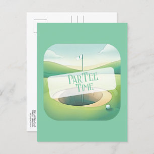 Carte postale Invitation Anniversaire du Golf