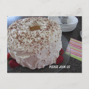 Carte Postale Invitation au gâteau alimentaire Angel