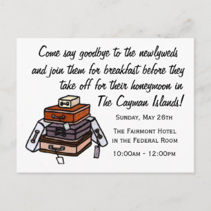 Carte Postale Invitation au petit déjeuner de mariage