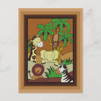 Carte Postale Invitation Baby Jungle 10 Baby showers