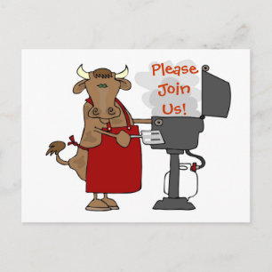 Carte Postale Invitation Barbecue - Rejoignez-Nous !