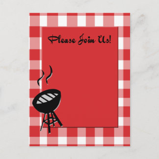 Carte Postale invitation bbq