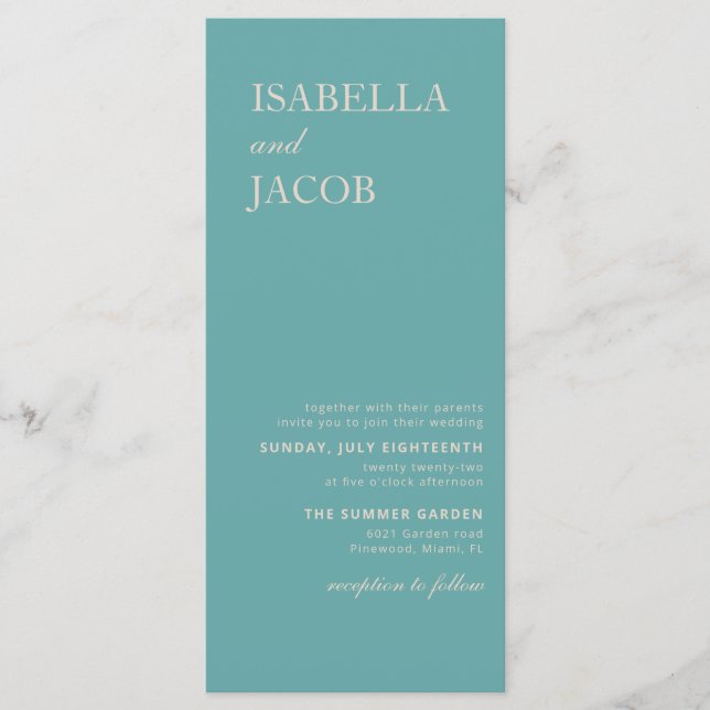 Carte postale Invitation Boho vert Sage (Devant)