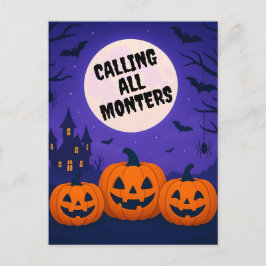 Carte postale Invitation Costume Enfants Halloween