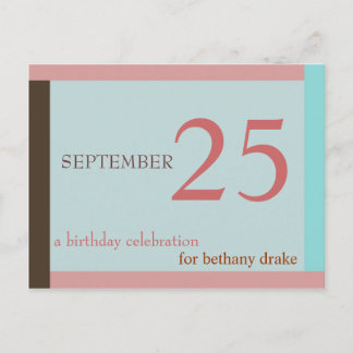 Carte Postale Invitation d'anniversaire personnalisée I