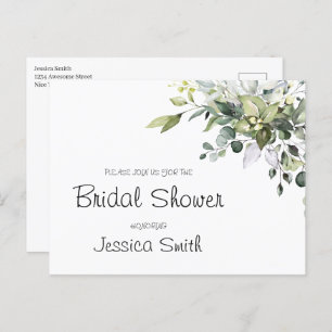 Carte postale Invitation de douche nuptiale Eucaly