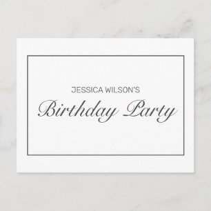 Carte postale Invitation de fête d'anniversaire mo
