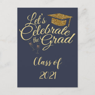 Carte postale Invitation de la fête de graduation