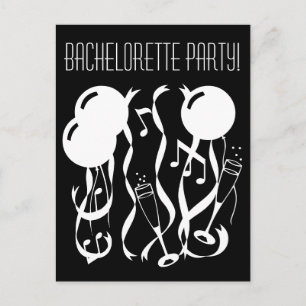 Carte postale invitation de la fête de la bachelor