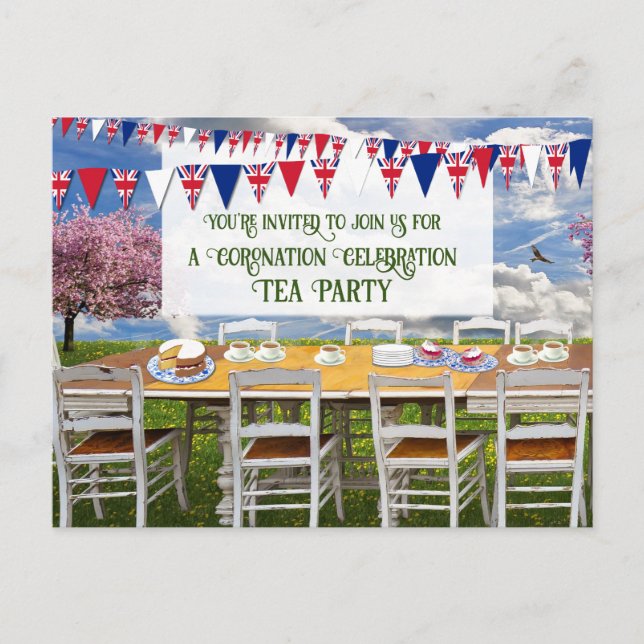 Carte postale Invitation de la fête du couronnemen (Devant)