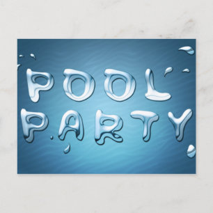 Carte Postale invitation de la piscine : liquides