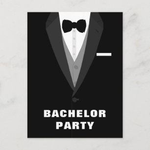 Carte Postale Invitation de la soirée de baccalauréat de Tuxedo 