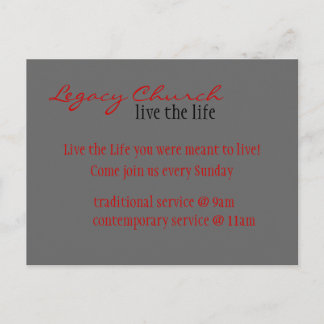 carte postale invitation de l'église