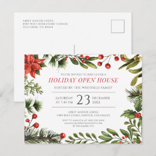 Carte Postale Invitation de maison ouverte aux baies de vacances