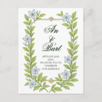 Invitation de mariage florale pour seniors