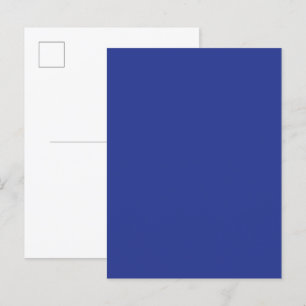 Carte Postale Invitation de mariage minimale en bleu profond