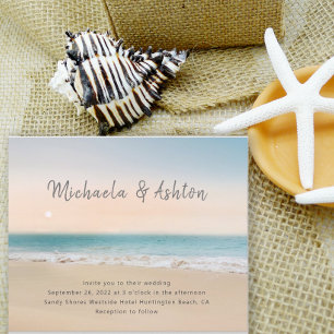 Carte postale Invitation de mariage moderne Sandy