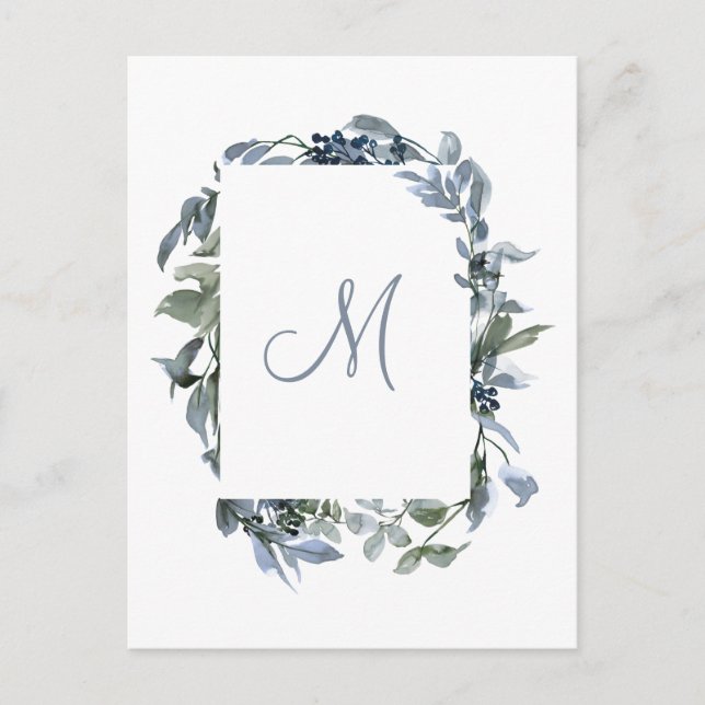 Carte postale Invitation de mariage pour monogramm (Devant)