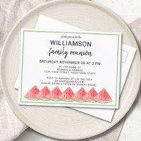 Carte postale Invitation de réunion familiale Wate