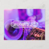 Invitation de thème de jazz blues rétro pour une f