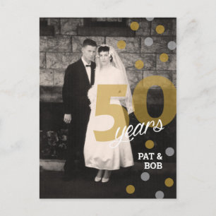 Carte postale Invitation du 50e anniversaire du Ma