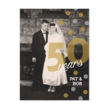Carte postale Invitation du 50e anniversaire du Ma