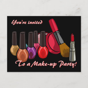 Carte Postale Invitation du groupe de maquillage