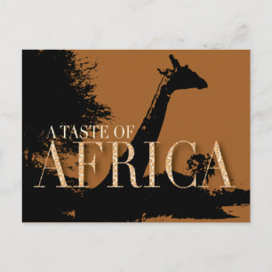 Carte postale Invitation du parti à thème africain