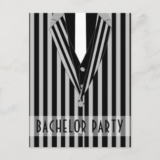 Carte Postale Invitation du parti mafia Suit Bachelor Party