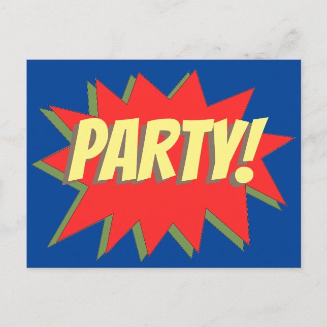 Carte Postale Invitation du Superhero Comic Party (Devant)