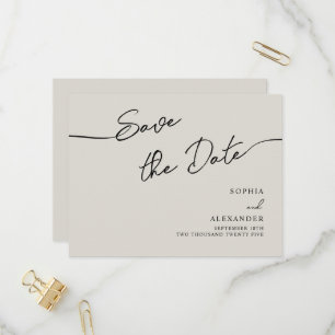 Carte Postale Invitation Enregistrer La Date.