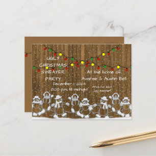 Carte postale Invitation fête de Noël