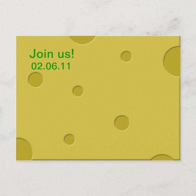 Carte Postale invitation fromage (Devant)