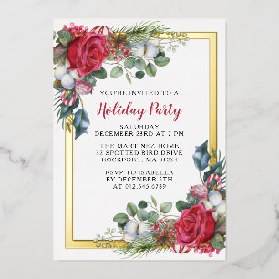 Carte postale Invitation Gold Foil