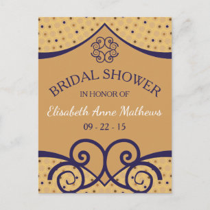 Carte Postale Invitation indienne à la douche nuptiale