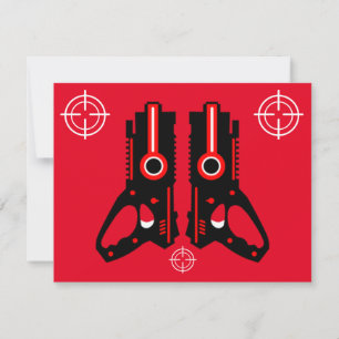 Carte postale Invitation Laser Tag Party