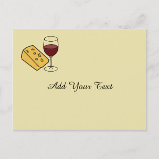 Carte postale Invitation personnalisée Fromage et 