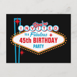 Carte Postale Invitation personnalisée Las Vegas