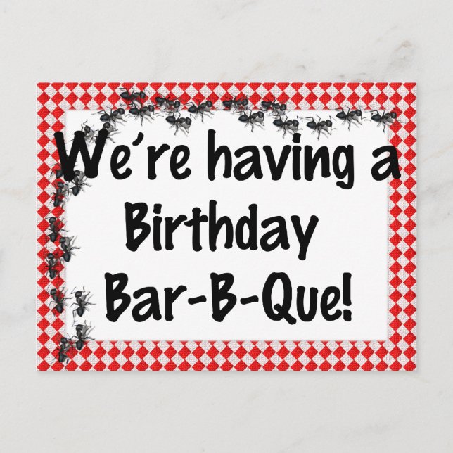 Carte Postale Invitation pour l'anniversaire d'été (Devant)