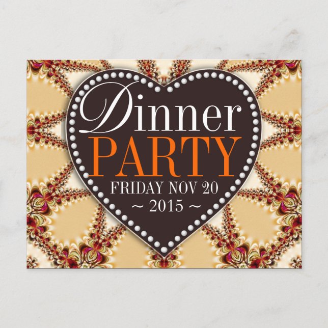 Carte postale Invitation pour le dîner de décorati (Devant)