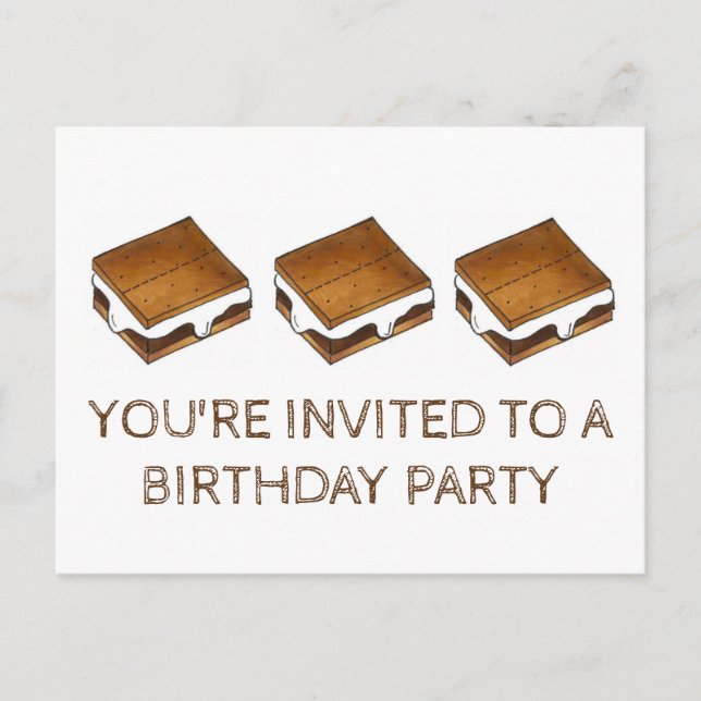 Carte Postale Invitation pour une fête d'anniversaire autour d'u (Devant)