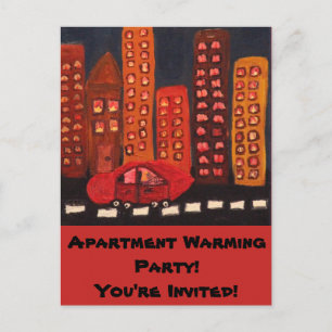 Carte postale Invitation Réchauffement d'apparteme